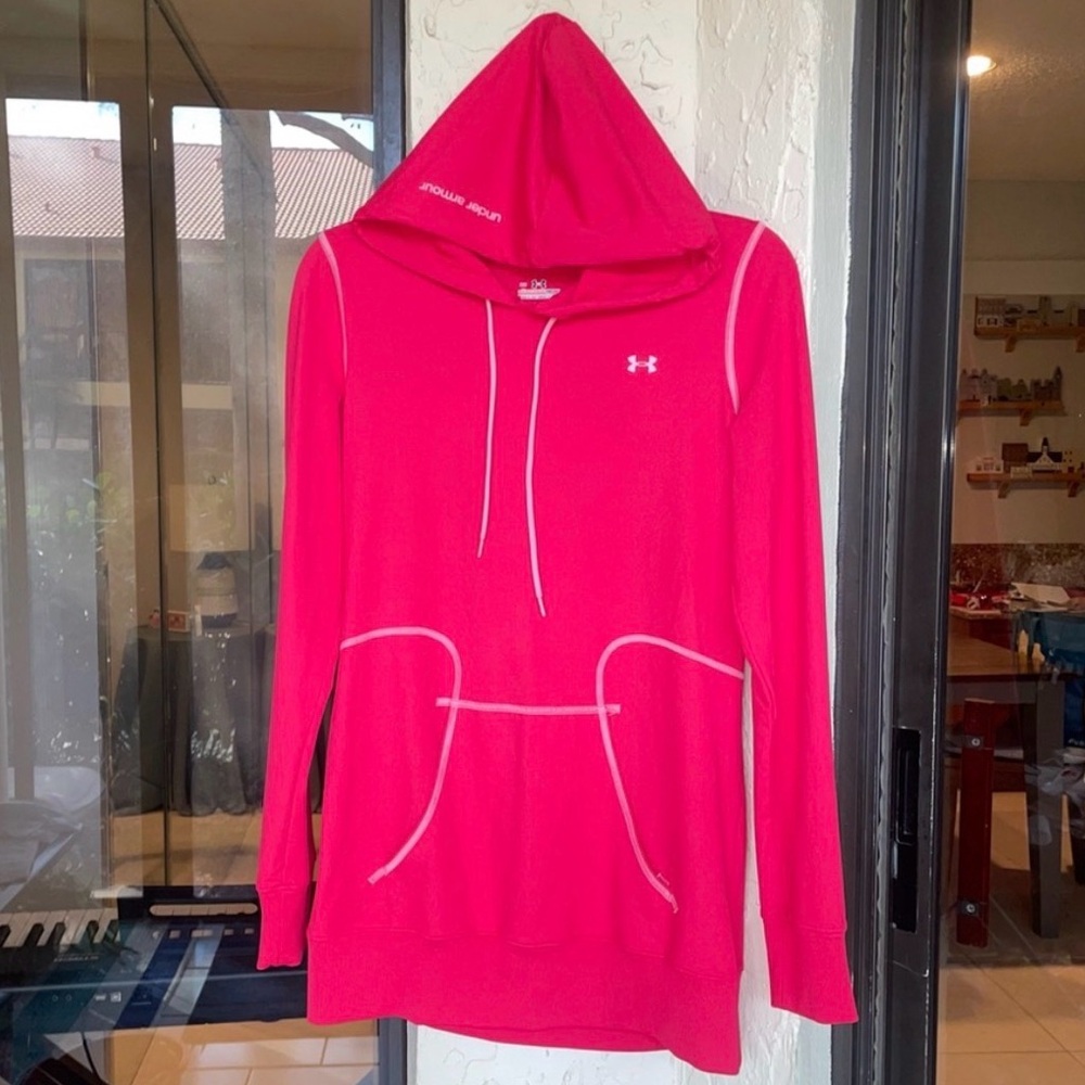 Under Armour AllSeasonGear Pink Lightweight Pullover Hoodie